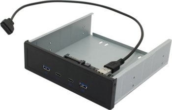 Панель фронтальная Orient <C192> Front Panel 2xUSB3.0+2xUSB-C port (крепление на лицевую панель корпуса 5.25")