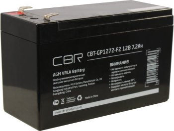 Аккумулятор для ИБП CBR CBT-GP1272-F2 (12V, 7.2Ah)