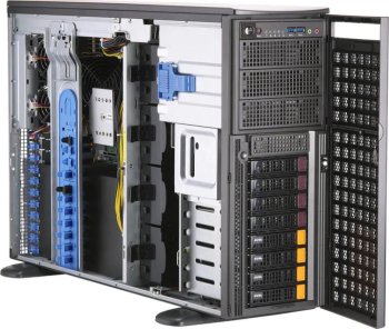 Серверная платформа SuperMicro SYS-740GP-TNRT (LGA4189, C621A, 6xPCI-E, SATA RAID, 8xHS SAS/SATA NVMe, 2x10GbLAN, 16DDR4 2200W HS)