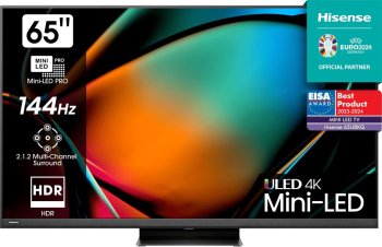 Телевизор-LCD Hisense 65" 65U8KQ темно-серый 4K Ultra HD 120Hz DVB-T DVB-T2 DVB-C DVB-S DVB-S2 USB WiFi Smart TV