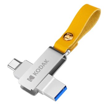 Накопитель USB 3.0 Kodak Dual K243C series 128Gb (USB 3.0 Type-A/Type-C 128Gb Metal Silver, R120 Mb/s, W25Mb/s) Metal