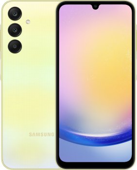 Смартфон Samsung SM-A256E Galaxy A25 128Gb 6Gb желтый моноблок 3G 4G 2Sim 6.5" 1080x2340 Android 14 50Mpix SM-A256EZYDCAU
