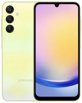 Смартфон Samsung SM-A256E Galaxy A25 256Gb 8Gb желтый моноблок 3G 4G 2Sim 6.5" 1080x2340 Android 14 50Mpix 802.11 a/b/g/n/ac NFC GPS GSM900/1800 GSM19