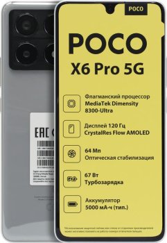 Смартфон [NEW] POCO X6 Pro 5G 12/512Gb Grey