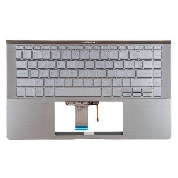 Клавиатура в сборе с топкейсом для ноутбука Asus UX434IQ-2G с подсветкой 90NB0R89-R31RU0