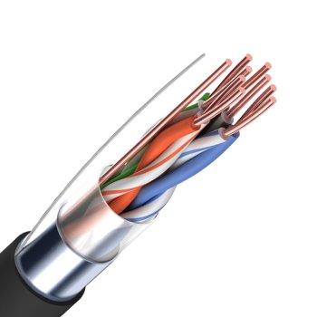 Кабель FTP витая пара CADENA FTP4-CAT5e OUT 24AWG, черный, уличный, медь (305м)