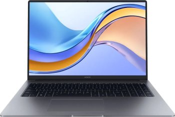 Ноутбук Honor MagicBook X 16 2024 16", Intel Core i5-12450H (2.0 ГГц), RAM 8 ГБ, SSD 512 ГБ, Intel UHD Graphics, Windows Home, (5301AHGY), серый