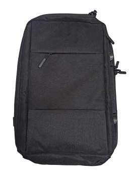 Рюкзак для ноутбука -сумка 15.6" с USB черный полиэстер 3 отделения
