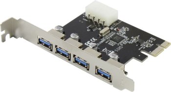 Контроллер [NEW] Orient VA-3U4PEV2 (OEM) PCI-Ex1, USB3.2, 4 port-ext