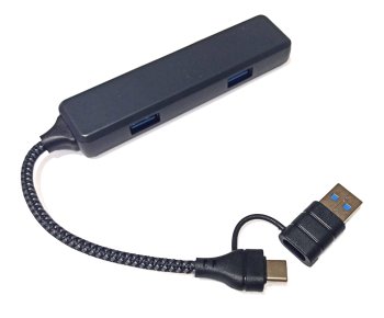 Сетевая карта внешняя YC-912 multi-port адаптер USB3.0 Type C/A --> UTP 100Mbps + 1-port USB2.0 + 1-port USB3.0 + microSDHC, SDHC, Display), Black