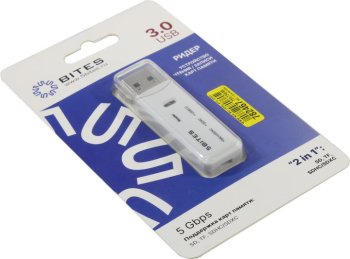 Картридер 5bites <RE3-200WH> USB3.0 microSDXC/SDXC Card Reader/Writer