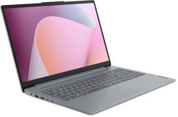 Ноутбук Lenovo IdeaPad Slim 3 15AMN8 15.60", AMD Ryzen 5 7520U, RAM 16 ГБ, SSD 512 ГБ, AMD Radeon 610M, Dos,(82XQ00GMRK) серый