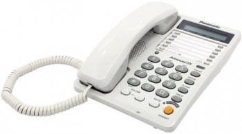 Стационарный телефон Panasonic KX-TS2365/T2365RUW <White>(спикерфон, дисплей)