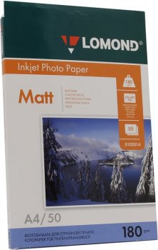 Бумага Lomond A4 180 г/м2 50 листов матовая односторонняя (0102014)
