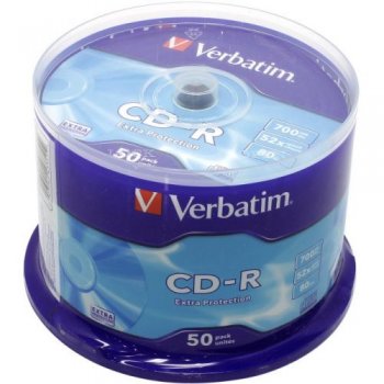 Диск CD-R Verbatim 700Mb 52x sp. <уп.50 шт.> на шпинделе <43351>