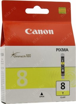 Картридж Canon CLI-8Y Yellow для PIXMA IP4200/5200(R)/6600D, MP500/800
