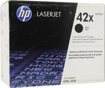Картридж HP Q5942X (№42X) BLACK для LJ 4250/4350 серии (повышенной ёмкости)