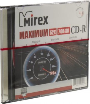 Диск CD-R Mirex MAXIMUM 700Mb 52x slim case