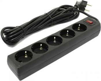 Сетевой фильтр Defender ES Black < 5м > ( 5 розеток ) <99486>