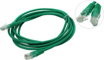Кабель UTP Patch Cord кат.5е 3м, зеленый