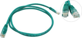 Кабель UTP Patch Cord кат.5е 1м, зеленый