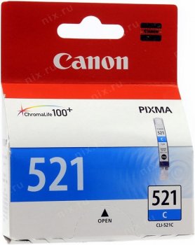 Картридж Canon CLI-521C 2934B004/001 голубой для iP3600/4600/MP540/620/630/980
