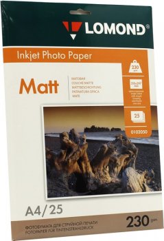 Бумага LOMOND 0102050 (A4, 25 листов, 230 г/м2) матовая односторонняя