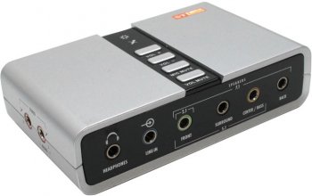 Звуковая карта STLab <M-330> U Sound BOX (U2.0)Analog 2In/7.1Out,Digital In/Out,16Bit/48kHz