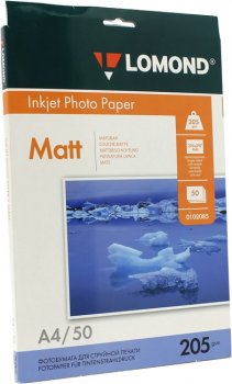 Бумага LOMOND 0102085 (A4, 50 листов, 205 г/м2) матовая односторонняя