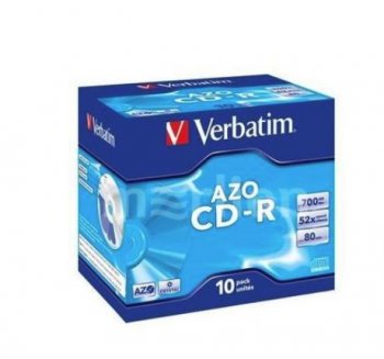 Диск CD-R Verbatim 700Mb 52x DataLife+ Jewel Case (10шт) 43327