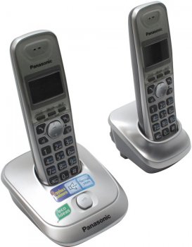 Радиотелефон Panasonic KX-TG2512RUN <Platinum> (2 трубки с ЖК диспл., DECT)