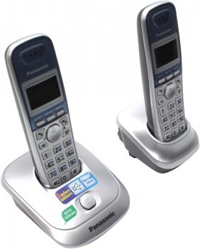 Радиотелефон Panasonic KX-TG2512RUS <Silver> (2 трубки с ЖК диспл., DECT)