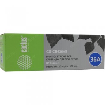 Картридж CACTUS CS-CB436AS для LJ P1505/M1120 mfp/M1522 mfp (2000 стр.)