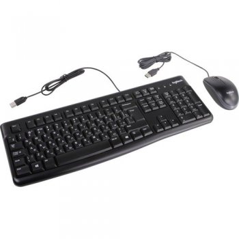Комплект клавиатура + мышь Logitech Desktop MK120 (Кл-ра,USB+Мышь 3кн,Roll,USB) <920-002561>