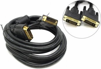 Кабель VCOM <VDV6300-3м> монитор - SVGA card DVI-D (25M -25M) 3м 2 фильтра