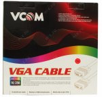 Кабель VCOM монитор - SVGA card (15M -15M) 15м 2 фильтра