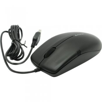 Мышь A4-Tech Optical Wheel Mouse <OP-530NU-Black> (RTL) USB 3but+Roll