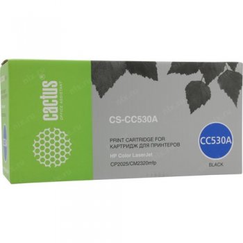 Картридж Cactus CS-CC530A Black для HP LJ CP2025/CM2320mfp