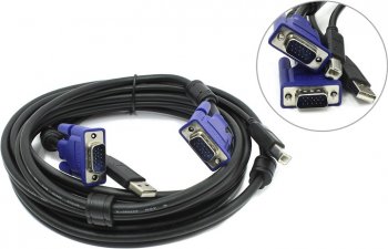 Кабель для KVM D-Link <DKVM-CU3> (USB A+VGA15M, 3м)