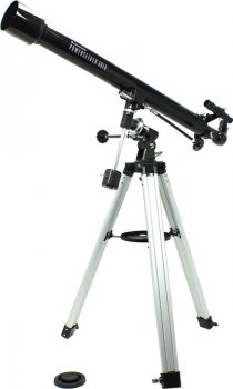 Телескоп Celestron PowerSeeker 60EQ <21043> (60мм рефрактор,900 мм,1:15,2 окуляра 1.25",иск. 5x24,ПО) Максимальное полезное увеличение 142x
