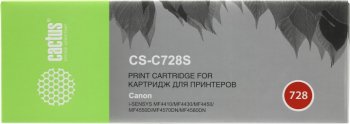 Картридж CACTUS Cartridge CS-C728S для Canon Laser Base MF4410/4430/4450/4550/4570/4580