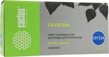 Картридж Cactus CS-C9732A Yellow для HP LJ 5500/5550