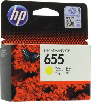 Картридж HP CZ112AE (№655) Yellow для принтеров DJ IA 3525 / 4615 / 4625 / 5525 / 6525