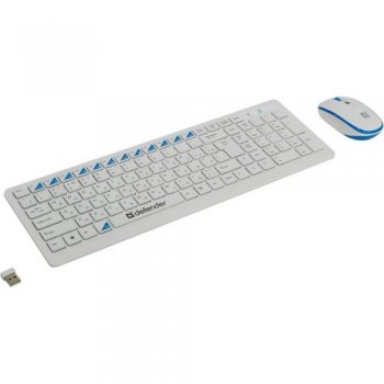 Комплект клавиатура + мышь Defender Skyline 895 Nano (Кл-ра USB, FM+Мышь 4кн, Roll, USB, FM) <45895>