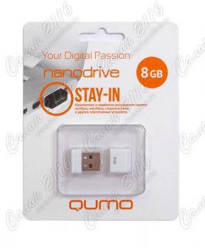 Накопитель USB Qumo Nano White <QM8GUD-NANO-W> USB2.0 Flash Drive 8Gb (RTL)