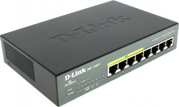 Коммутатор D-Link <DGS-1008P /E1A> 8port (8UTP 1000Mbps, PoE)
