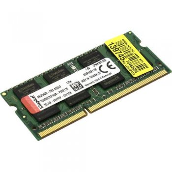 Оперативная память для ноутбуков Kingston <KVR16S11/8> DDR-III SODIMM 8Gb <PC3-12800> (for NoteBook)
