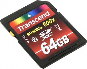 Карта памяти Transcend <TS64GSDXC10U1> SDXC Memory Card 64Gb UHS-I Class10