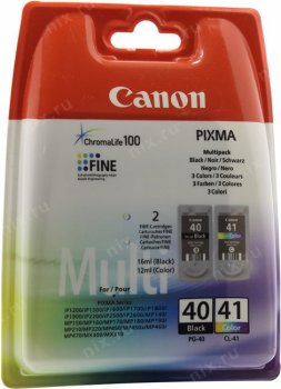 Картридж Canon Multipack PG-40+CL-41 Black&Color для PIXMA IP1200/1600/2200/6210D/6220D, MP150/170/450