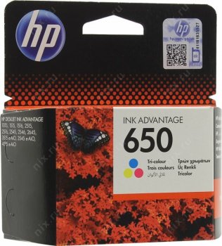 Картридж HP 650 CZ102AE/CZ102AK многоцветный (200стр.) для DJ IA 2515/2516
